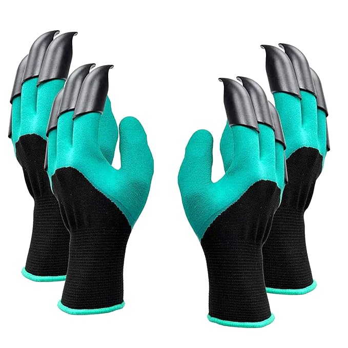 Green Rubber Gardening Gloves